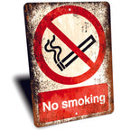 PLACA NO SMOKING SIGN