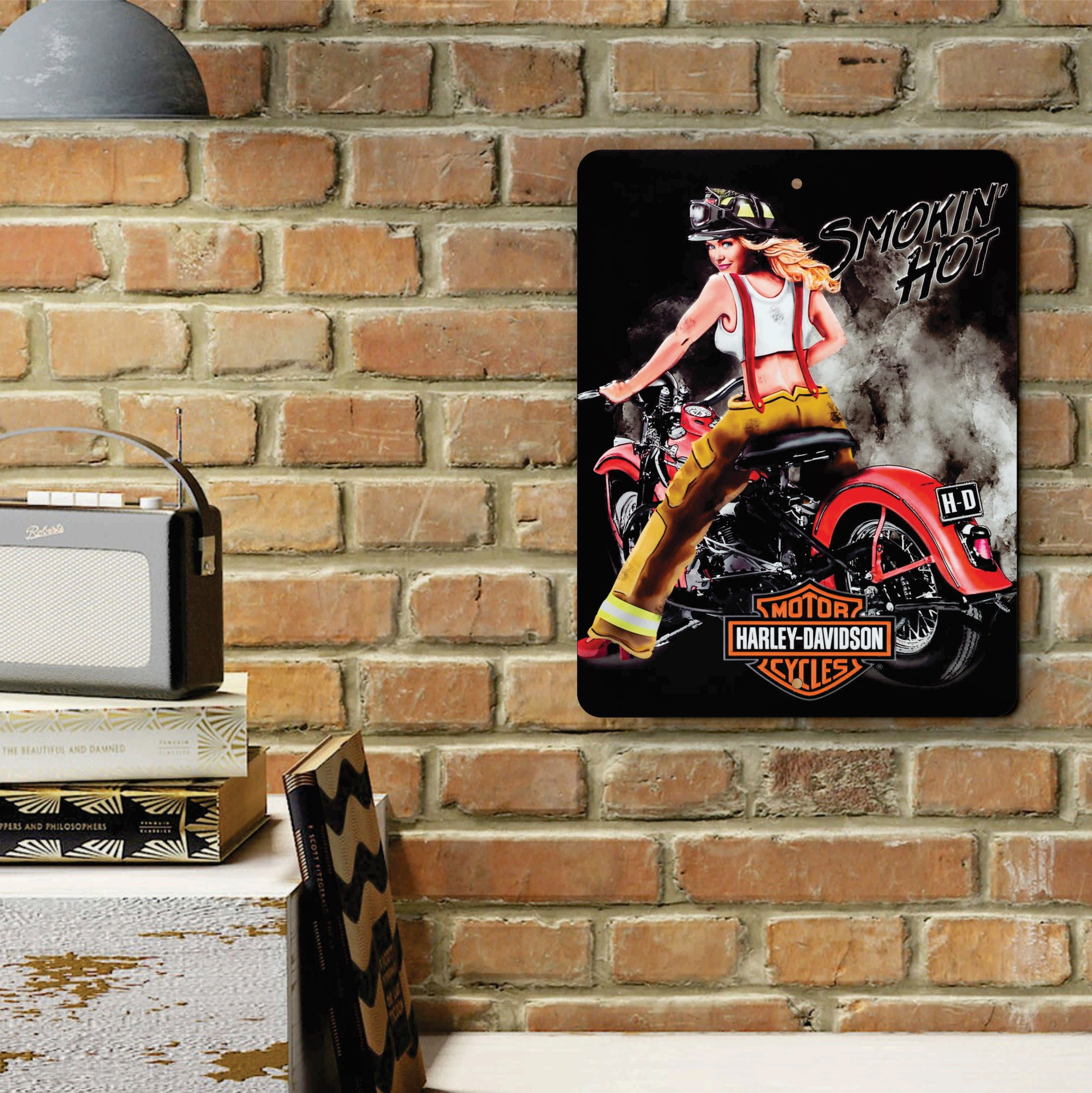 PLACA HARLEY SMOKIN HOT