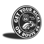 PLACA CIRCULAR GET YOUR KICKS 66
