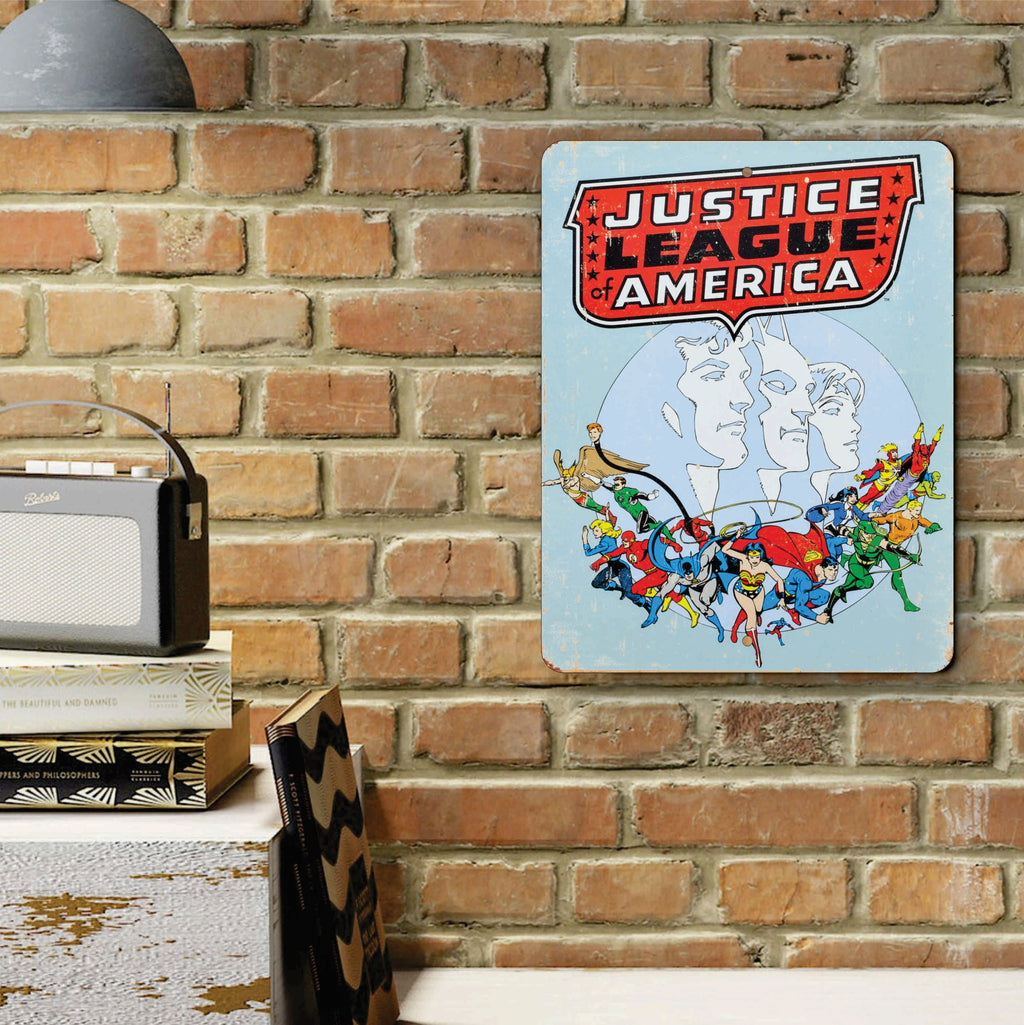 PLACA JUSTICE LEAGUE DC COMICS