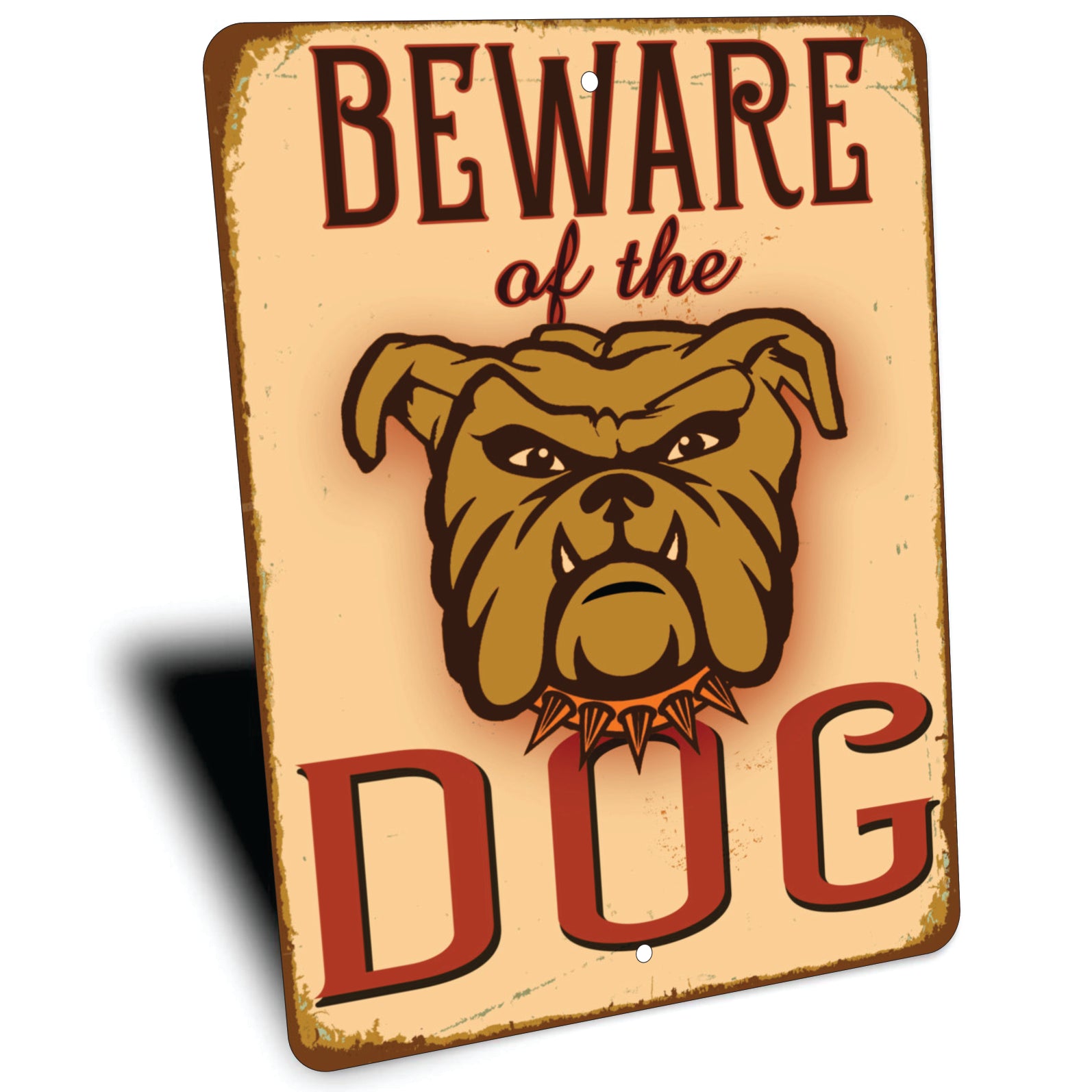 PLACA SIGN BEWARE OF DOG