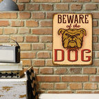 PLACA SIGN BEWARE OF DOG