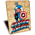 PLACA CAPITAN AMERICA VINTAGE MARVEL COMICS