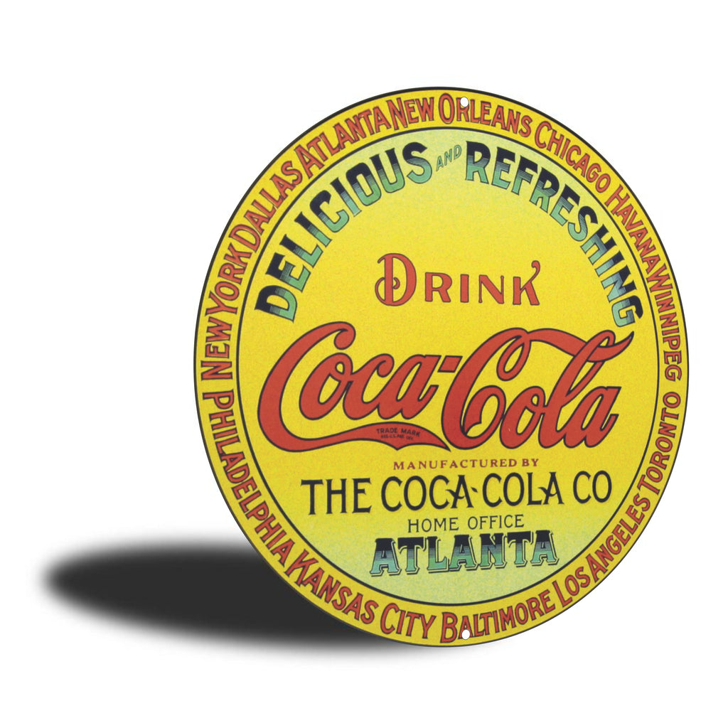 PLACA CIRCULAR DRINK COCA-COLA ATLANTA