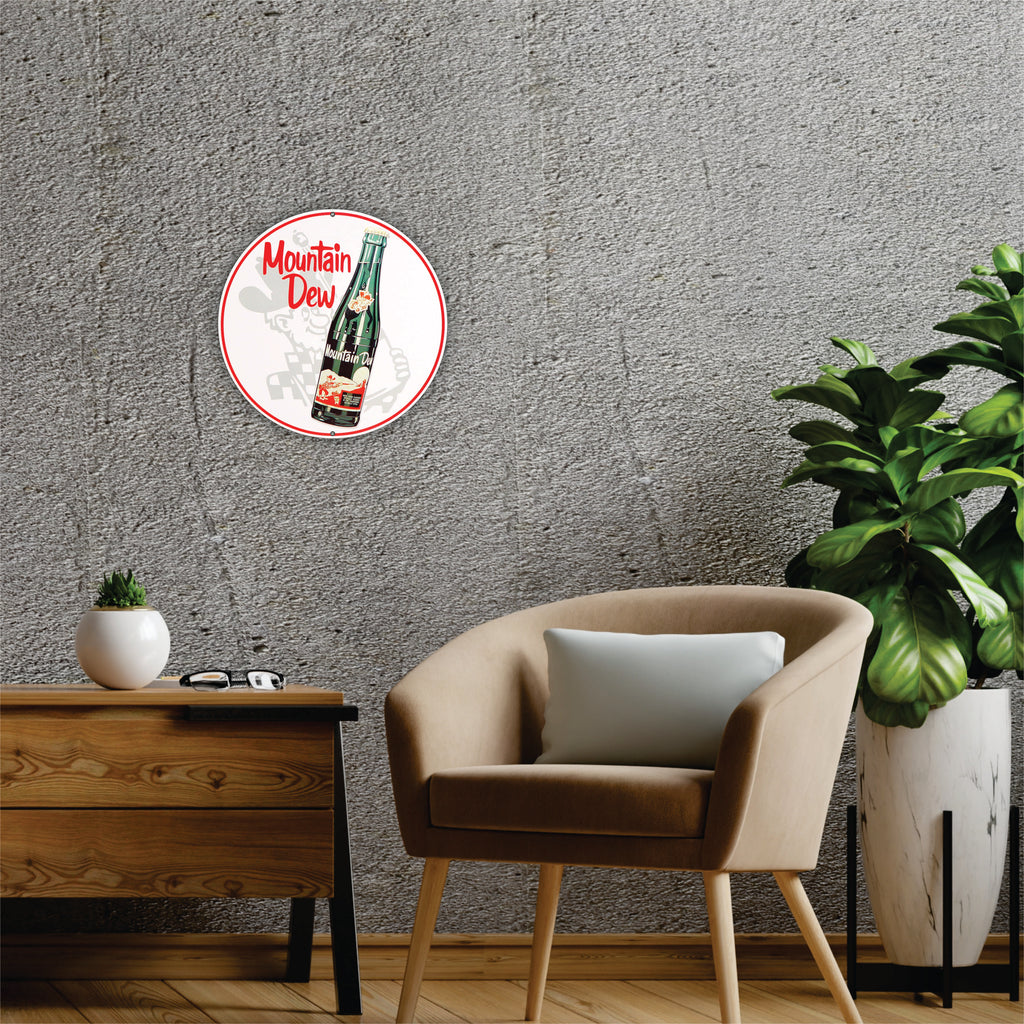 PLACA CIRCULAR MOUNTAIN DEW