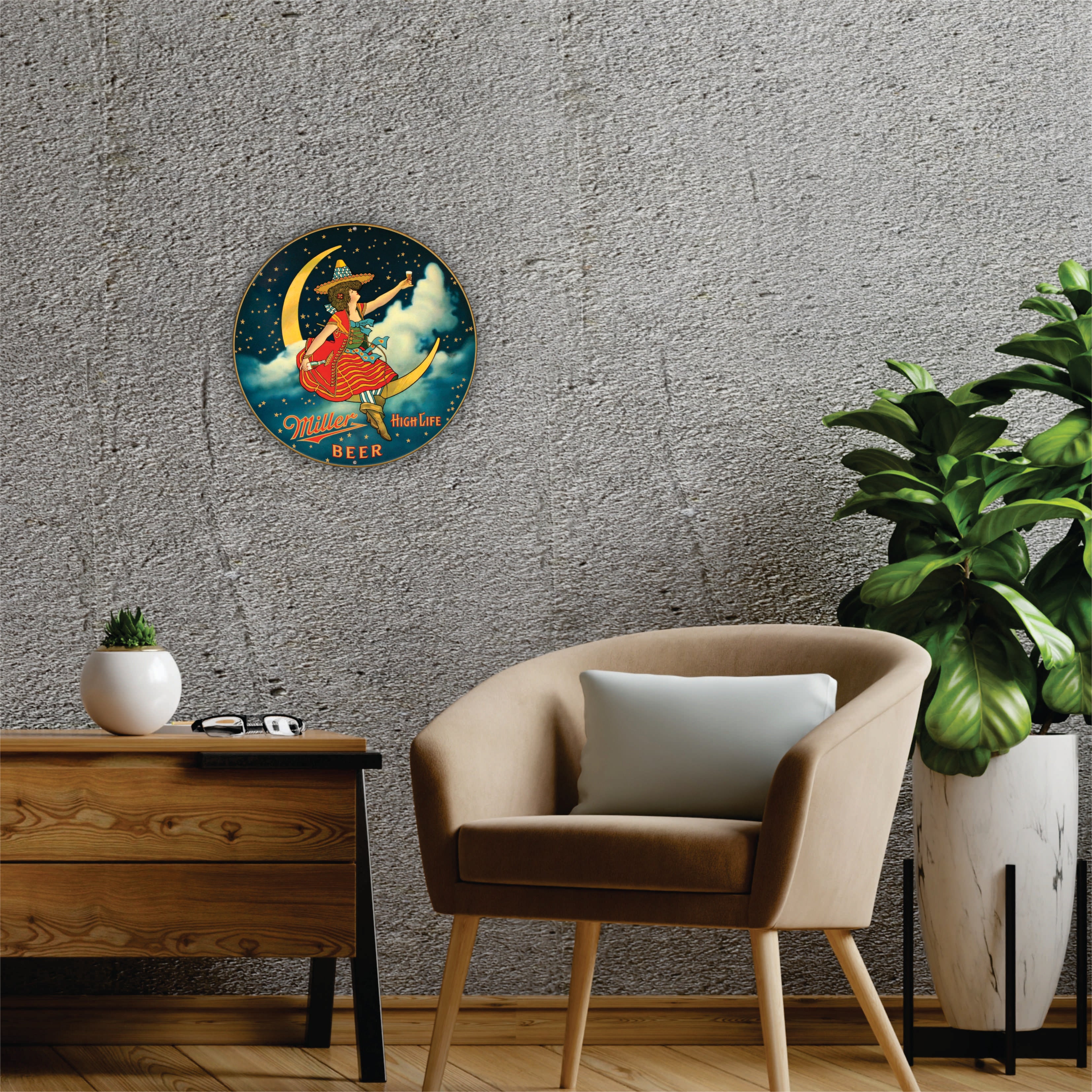 PLACA CIRCULAR MILLER HIGH LIFE