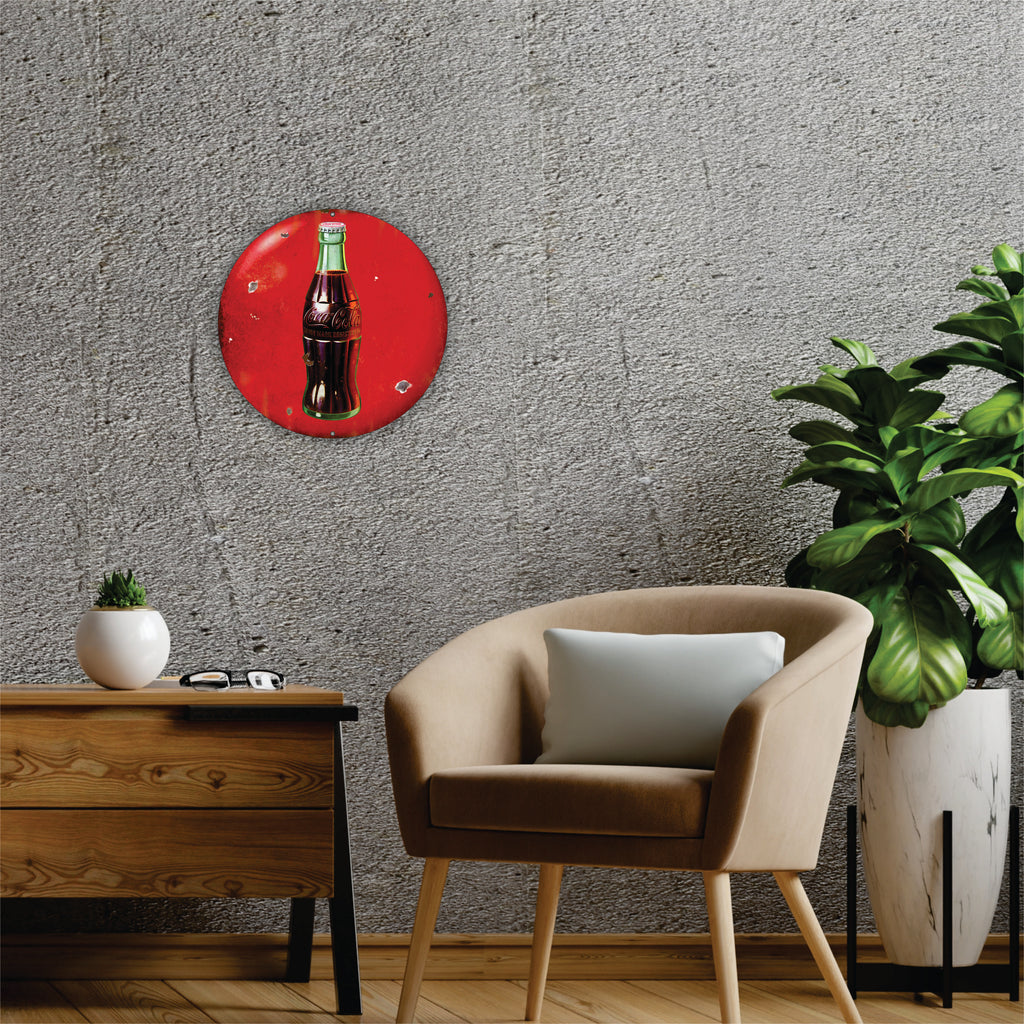 PLACA CIRCULAR SIMPLE COKE