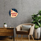 PLACA CIRCULAR NORTH STAR