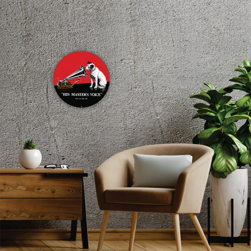 PLACA CIRCULAR HIS MASTERS VOICE