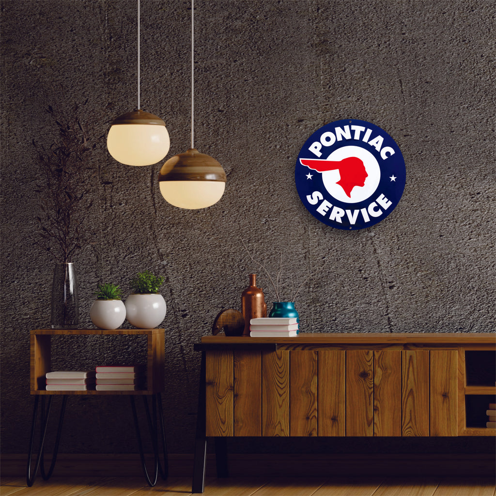 PLACA CIRCULAR PONTIAC SERVICE