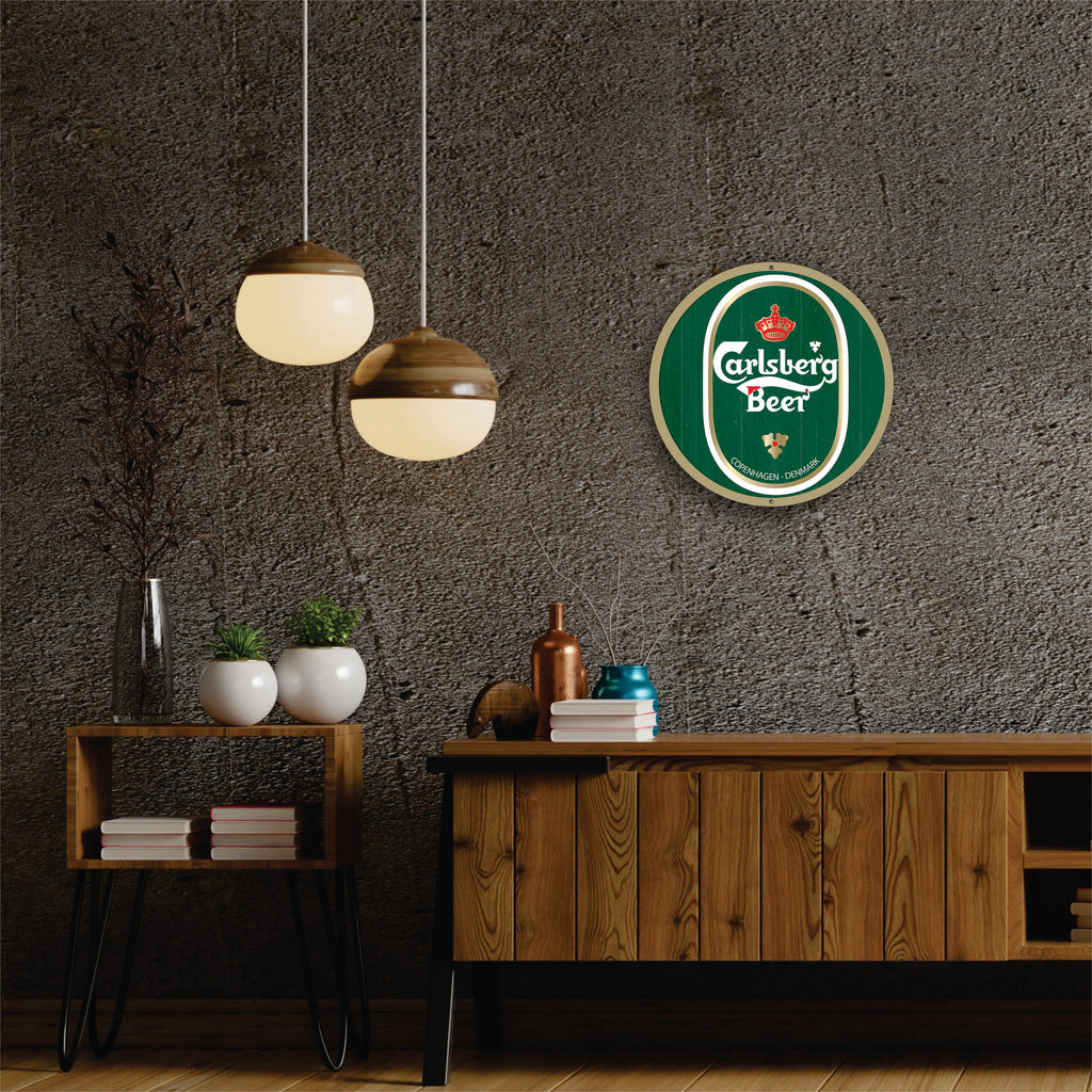 PLACA CIRCULAR CARLSBERG BEER