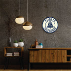 PLACA CIRCULAR PUBLIC TELEPHONE