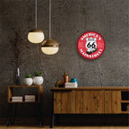 PLACA CIRCULAR AMERICA S MAINSTREET 66