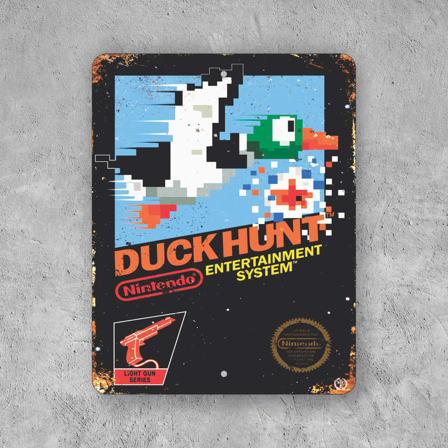 PLACA DUCK HUNT NINTENDO