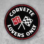 PLACA CIRCULAR CORVETTE LOVERS ONLY