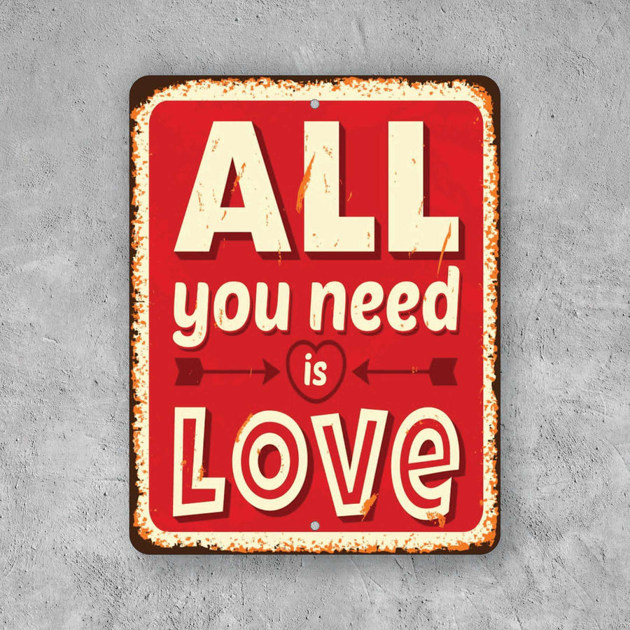 PLACA ALL YOU NEED IS LOVE
