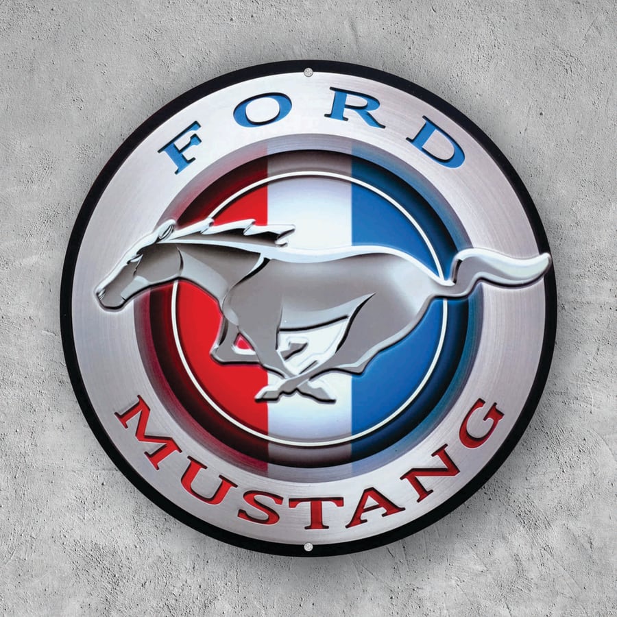 PLACA CIRCULAR FORD MUSTANG