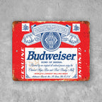 PLACA BUDWEISER KING OF BEERS