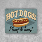 PLACA HOT DOGS RETRO