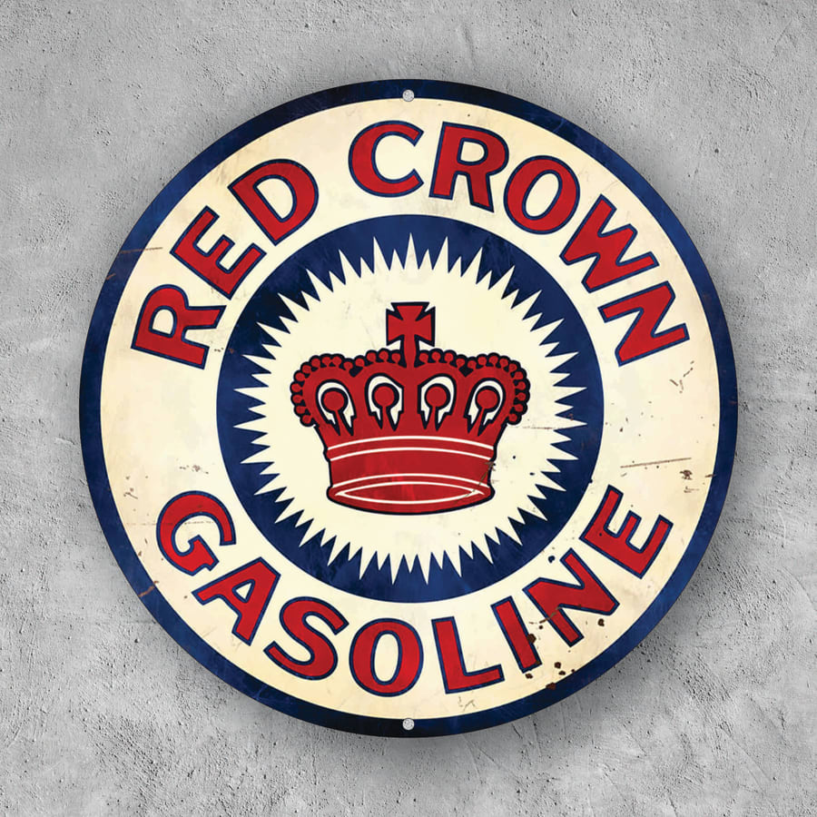 PLACA CIRCULAR RED CROWN