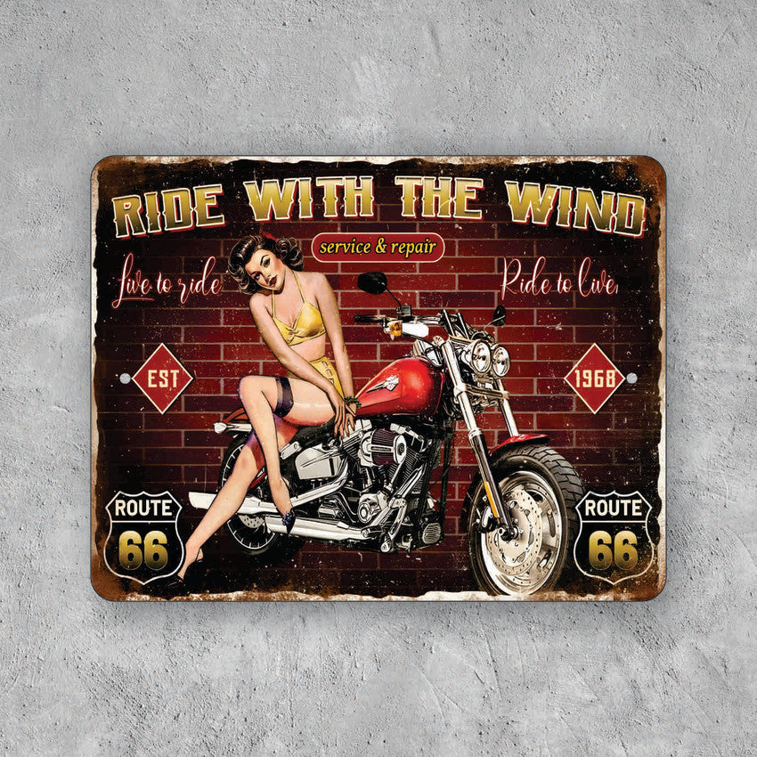 PLACA RIDE WITH THE WIND