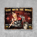 PLACA RIDE WITH THE WIND