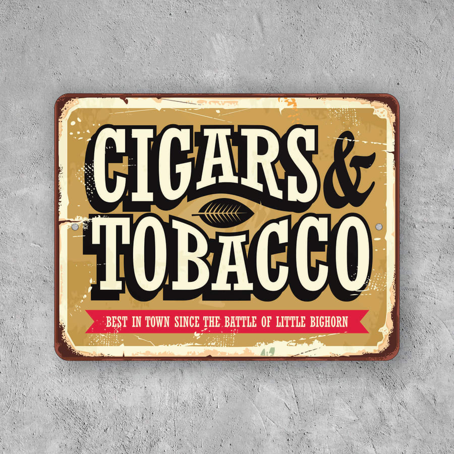 PLACA CIGARS Y TOBACCO