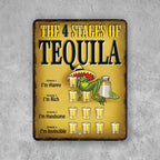 PLACA THE 4 STAYES OF TEQUILA
