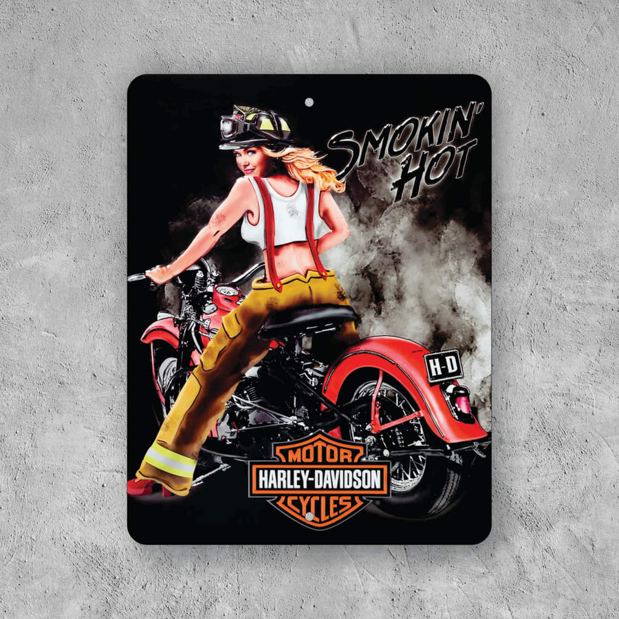 PLACA HARLEY SMOKIN HOT