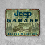 PLACA JEEP GARAGE