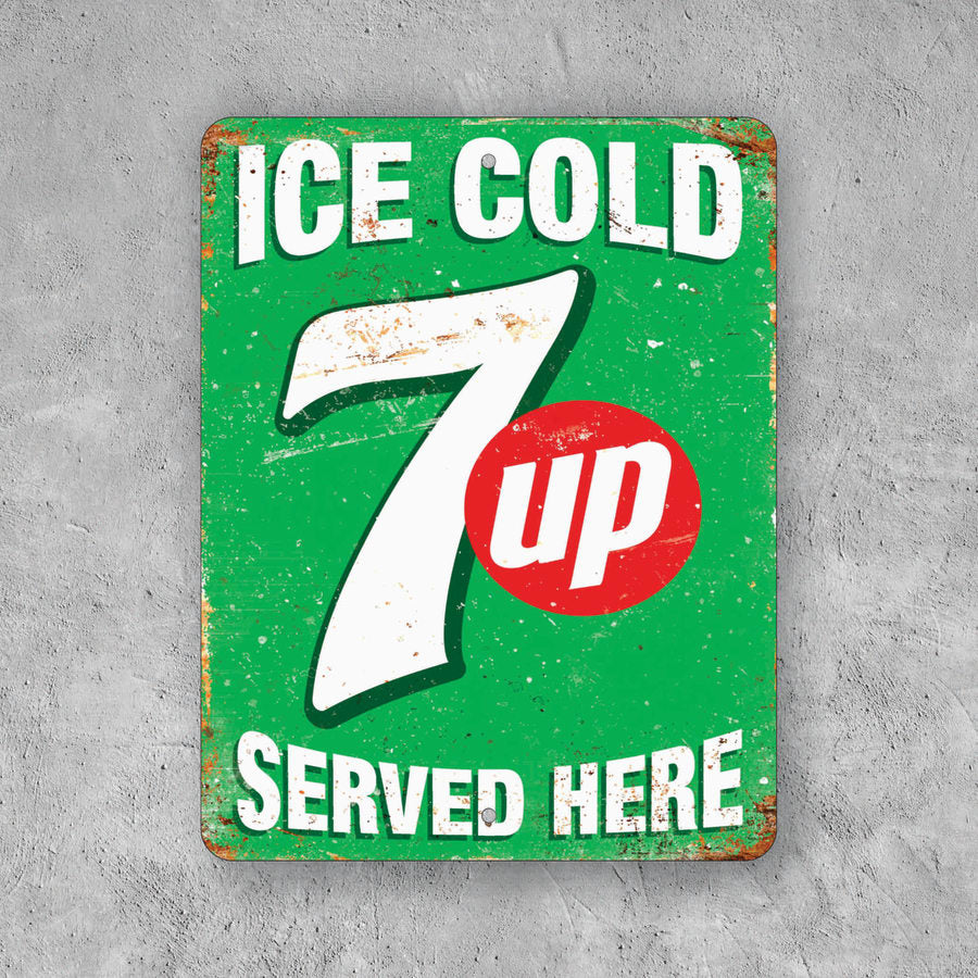 PLACA 7UP ICE COLD