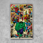 POSTER AVENGERS COMIC PAGE