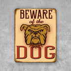 PLACA SIGN BEWARE OF DOG