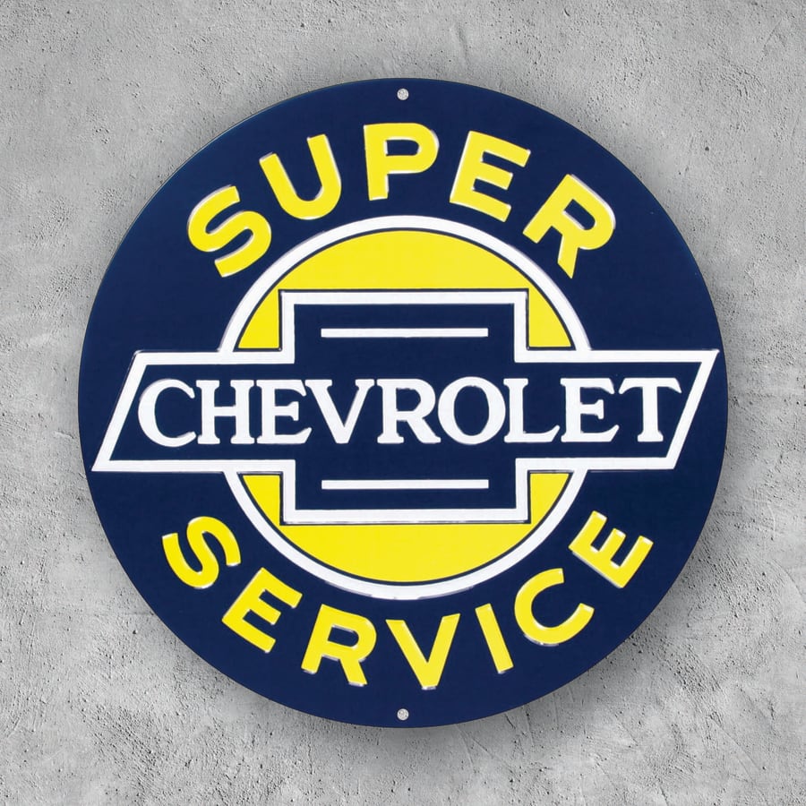 PLACA CIRCULAR SUPER CHEVROLET SERVICE