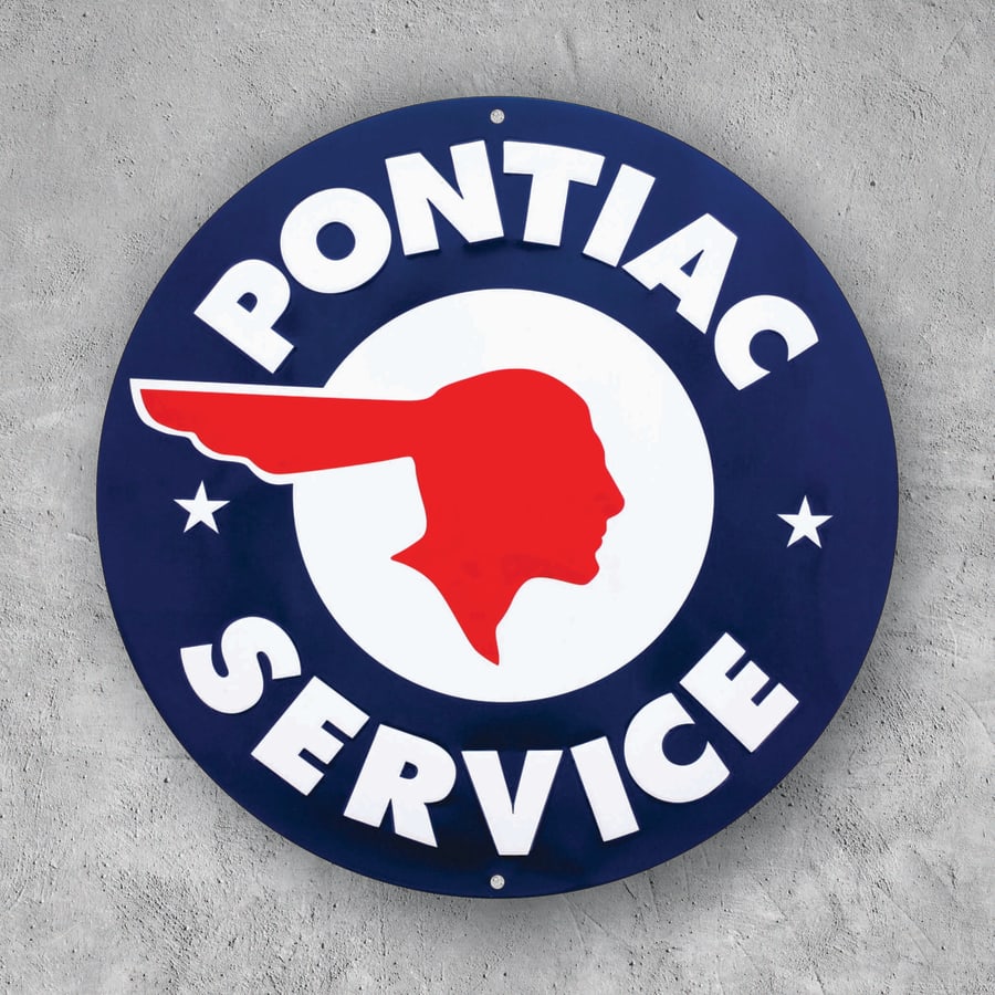 PLACA CIRCULAR PONTIAC SERVICE