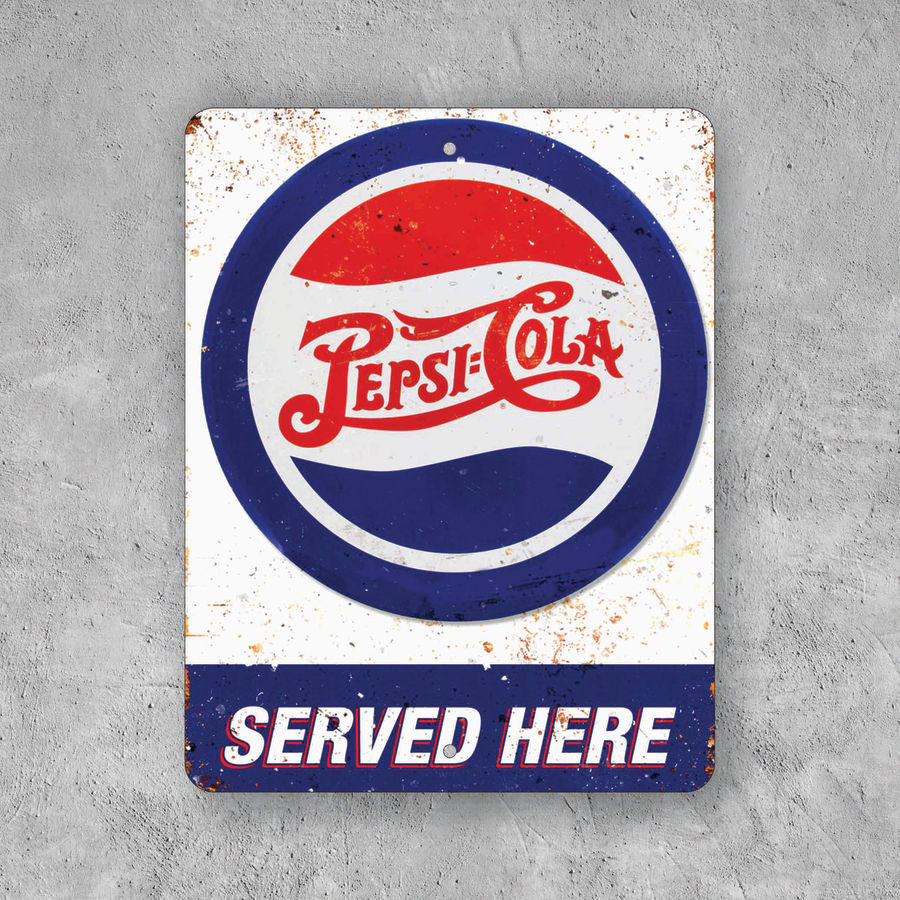 PLACA PEPSI COLA WHITE