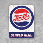 PLACA PEPSI COLA WHITE