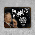 PLACA NO WORKING DRINK
