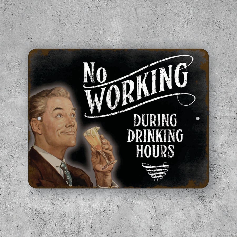 PLACA NO WORKING DRINK