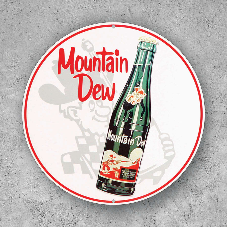 PLACA CIRCULAR MOUNTAIN DEW