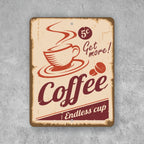 PLACA GET MORE COFFEE
