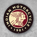 PLACA CIRCULAR INDIAN MOTORCYCLE 1901