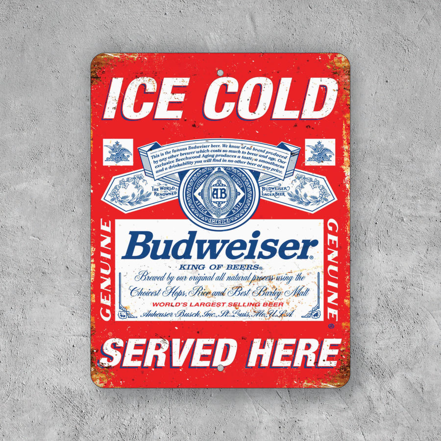 PLACA CERVEZA BUDWEISER