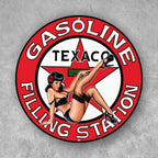 PLACA CIRCULAR GASOLINE FILLING STATION