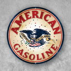 PLACA CIRCULAR AMERICAN GASOLINE