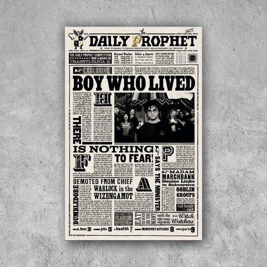 POSTER HARRY POTTER BOY WHO LIVED