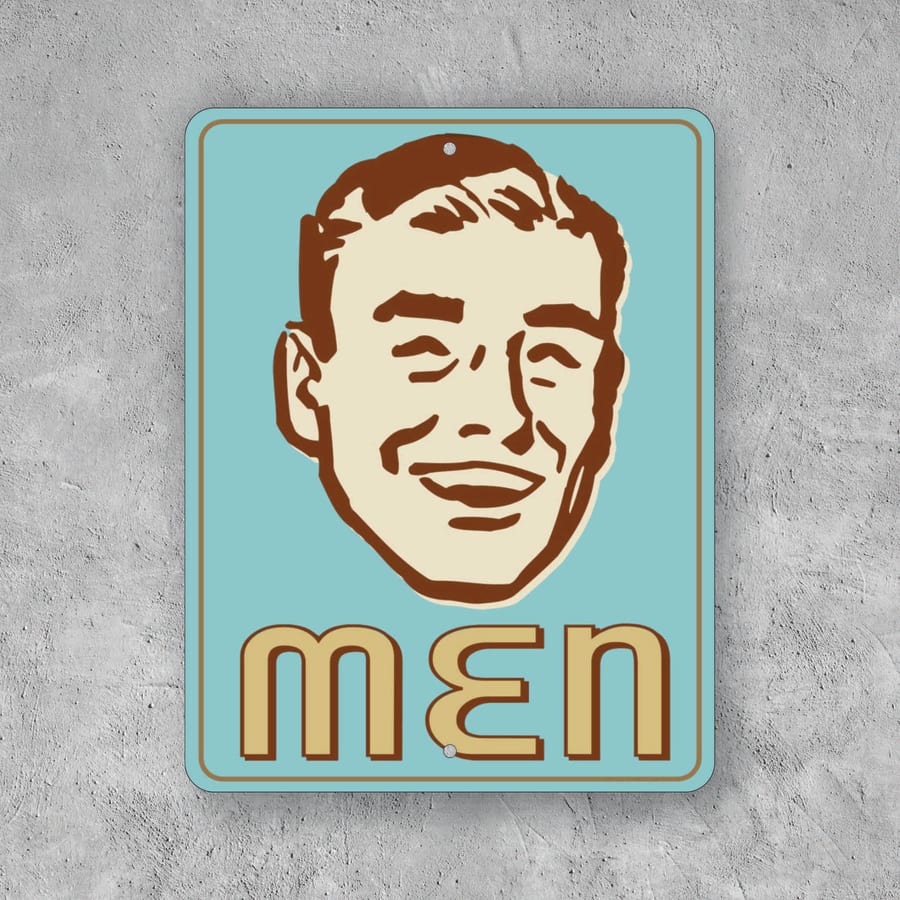 PLACA BATH SIGN MEN