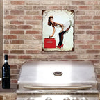 PLACA COKE PIN UP GIRL