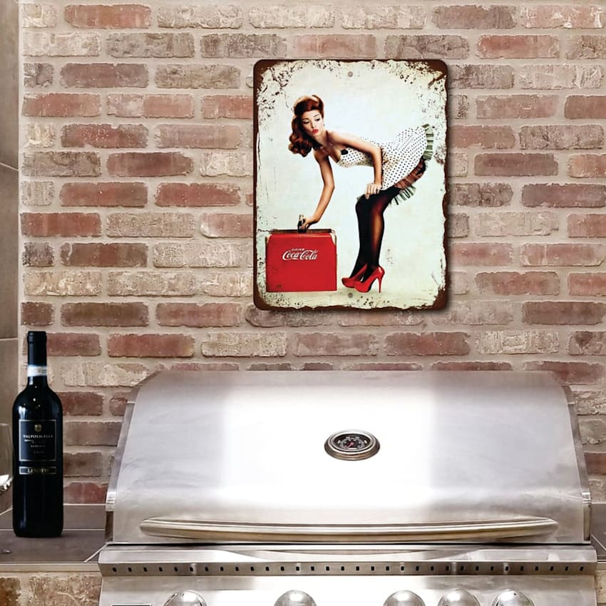 PLACA COKE PIN UP GIRL