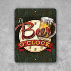 PLACA BEER O CLOCK